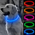 BSEEN Light Up Dog Collar - LED Dog Collar Rechargeable, Glowing Pet Collars for Small Medium Large Dogs, TPU Cuttable Lighted Puppy Collar, Safety Dog Lights for Night Walking (Green 70cm)