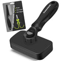 3PCS Cat Grooming Supplies, Cat Brush & Nail Clipper/Trimmer & Flea Comb for Shedding Indoor Cats Essentials Stuff Accessories (Black)