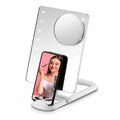 Conair Lighted Makeup Mirror, LED Vanity Mirror, 1X/5X Magnifying Mirror, Foldable with Case, Battery Operated and Rechargeable in White