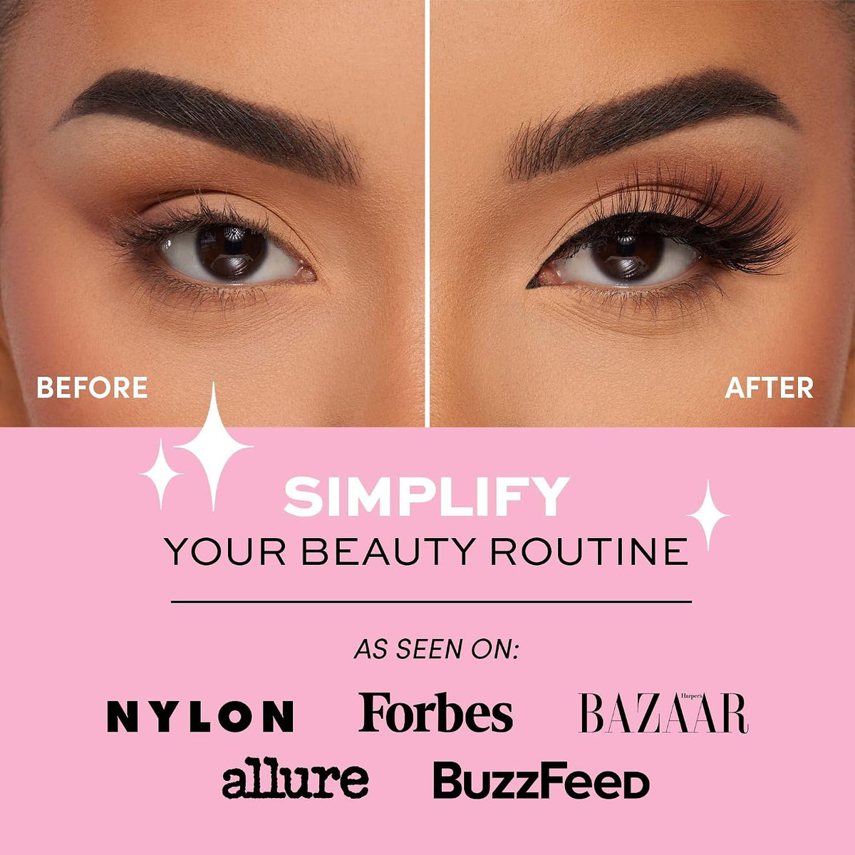 Glamnetic Magnetic Eyelashes - Vacay | Long Magnetic Lashes, 60 Wears Reusable High Volume Faux Mink Lashes, Dramatic, Round - 1 Pair