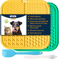 LUKITO Lick Mat for Dogs & Cats 2 Pack, Slow Feeder Licking Pad with Suction Cups for for Anxiety Relief and Boredom Reducer, Perfect for Bathing Grooming