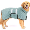 Dog Bathrobe, Super Absorbent for Small to Large Dogs, Dark Blue XL | Dog Robes with Soft Fleece, Warm & Cozy, Adjustable Fit, and Quick Drying Coat for Baths Swimming and Grooming