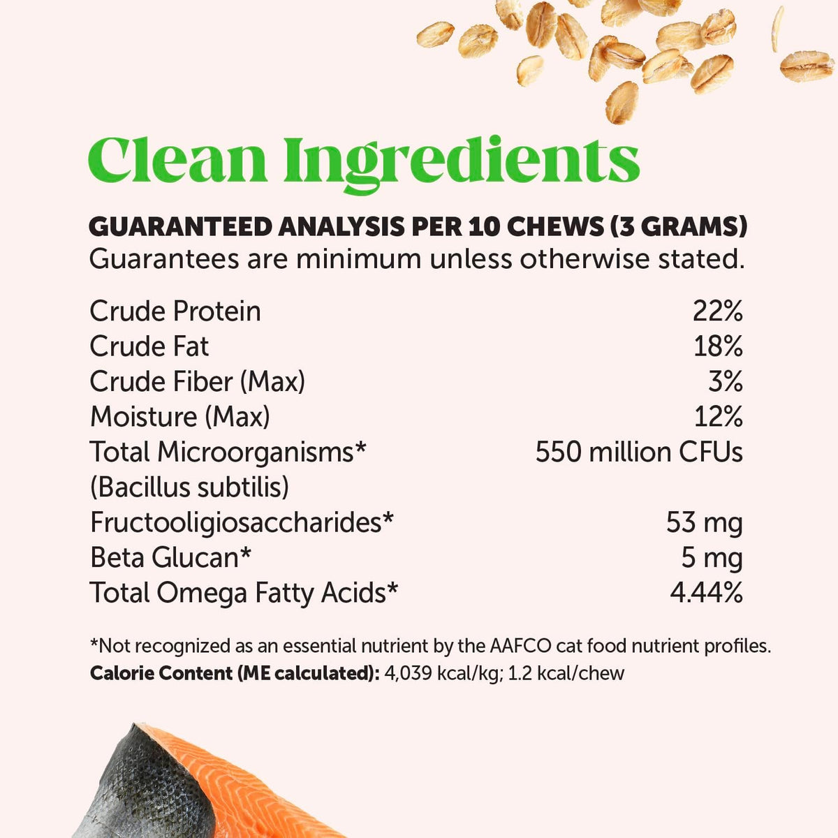 Cat Probiotics Crunchy Creamy Chews for Digestive Health - Cat Constipation + Occasional Diarrhea Relief - Daily Probiotics for Cats with Prebiotics Fiber Gut Flora Sensitive Stomach (90-Day Supply)
