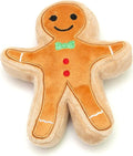 Midlee Christmas Sugar Cookie Plush Dog Toy (Gingerbread Man, Small)