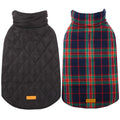 Kuoser Waterproof Dog Coat, Warm Reversible Dog Jacket with Leash Hole