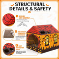 Tailtastic Halloween Cat Scratcher House with Pads & Catnip for Indoor Cats