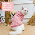 PUPTECK Winter Dog Cat Sweater Coat - Soft Cold Weather Clothes Knitwear for Kitties & Small Dogs Indoor Outdoor Walking Warm, Knitted Classic for Doggies Kitties Girls Boys, Pink M