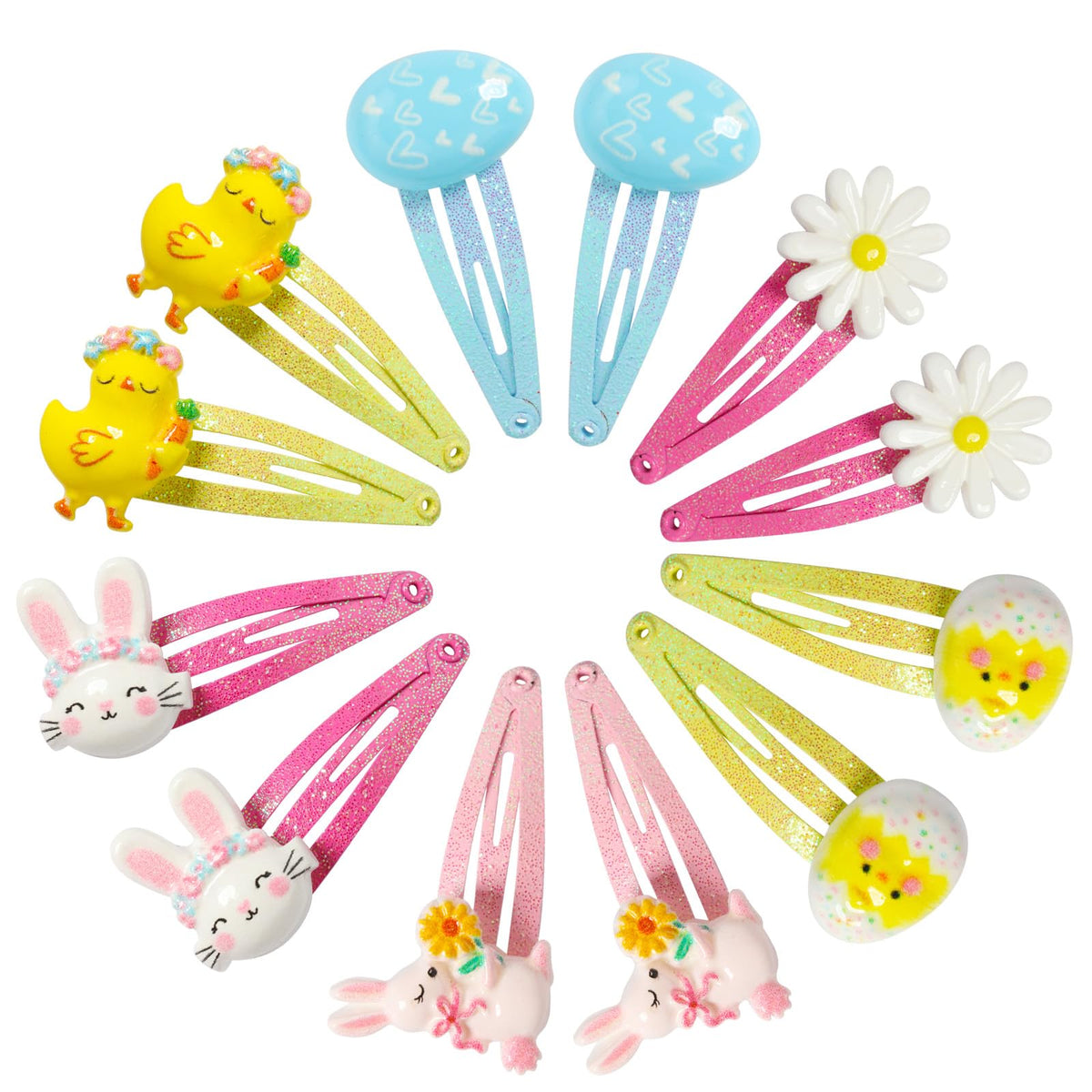 PinkSheep Halloween Hair Clips Barrettes for Girls, 6 Pairs/12 Pack