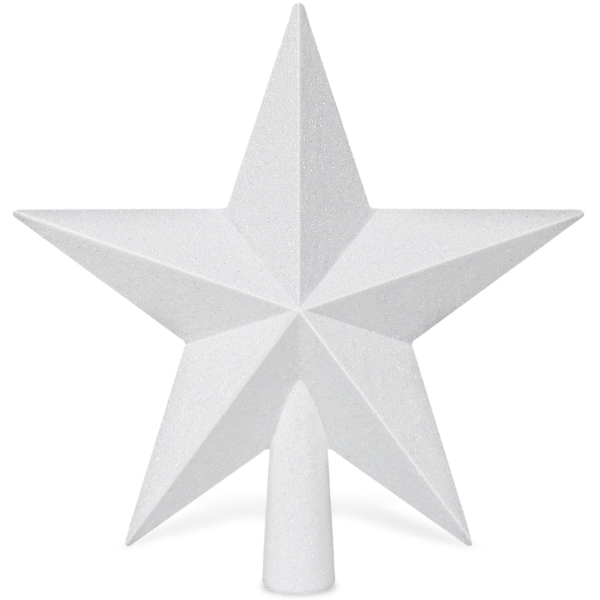 Christmas Tree Star Topper, 8" Gold Glitter Xmas Star Tree Decorations, 3D