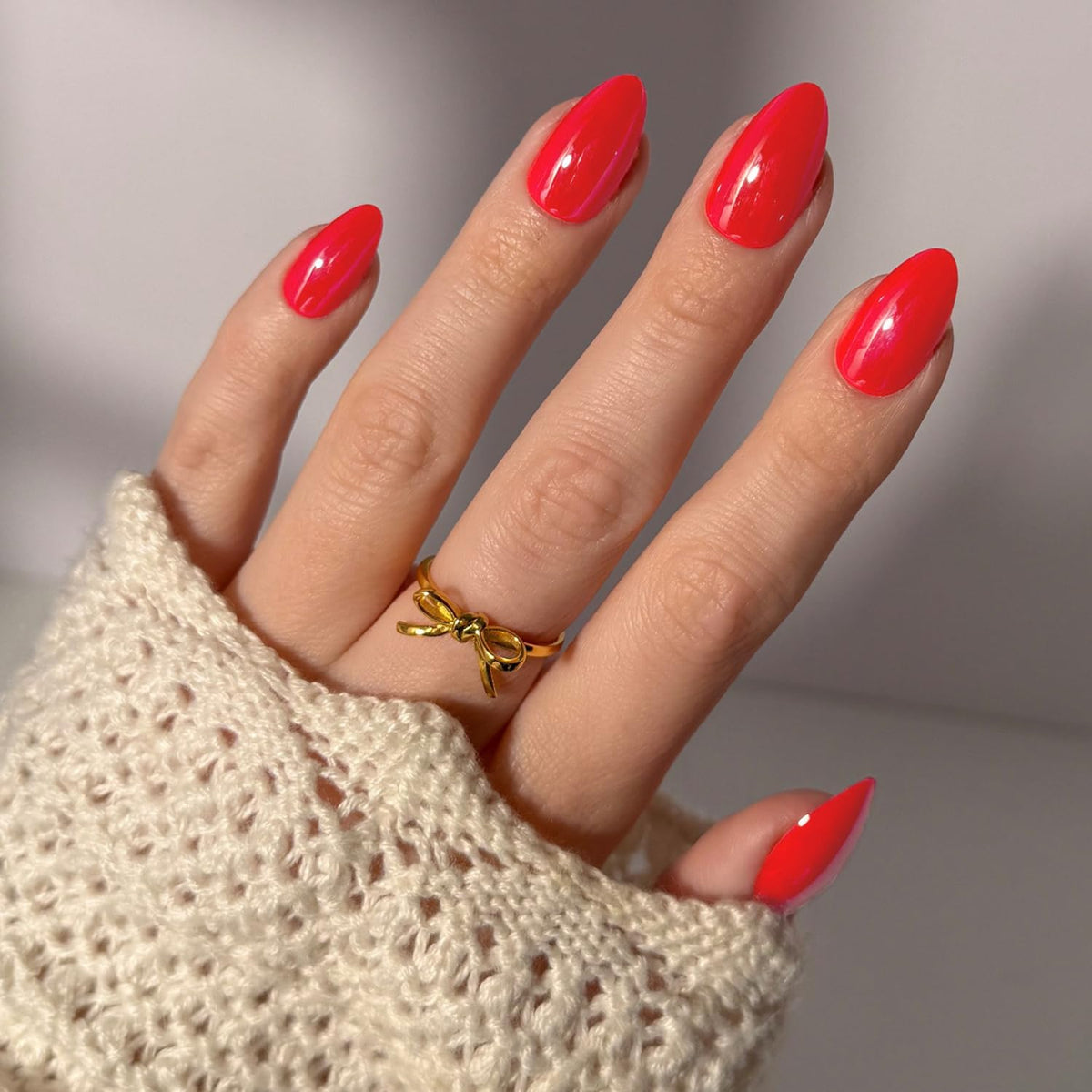 Glamnetic Press On Nails - Short Round, Glossy Fake Nails 30 Pc Full Kit | Neutral press on nails, 12 sizes. Everyday glue-on set. Waterproof, chip-resistant, up to 2 weeks wear