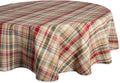 DII Fall Tablecloth Rectangle 60x84, Thanksgiving Cotton Plaid, Give Thanks