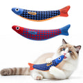 PetBusy Cat Toys with[5000mg A+Natural Catnip &Silvervine] [Baby Grade] Interactive Soft Chew Kicker Cat Toys for Indoor Cats & Kittens, [Crinkle &Bell] Fish Sound Toy, Drives Bored Cat Crazy with Fun