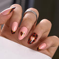 CurvLife Milky White Square Press on Nails Short, Soft Gel Fake Nails with Clean Nude Apricot Design Full Cover False Nails Glossy Nude Glue on Nails Artificial Stick on Nails for Women