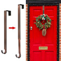 GP Life Wreath Hanger for Front Door, Adjustable from 15 to 25 Inches Hanger, 20 lbs Larger Door Upgrade Christmas Fall Wreaths Decorations Hook (Black)
