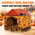 Tailtastic Halloween Cat Scratcher House with Pads & Catnip for Indoor Cats