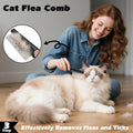 3PCS Cat Grooming Supplies, Cat Brush & Nail Clipper/Trimmer & Flea Comb for Shedding Indoor Cats Essentials Stuff Accessories (Black)