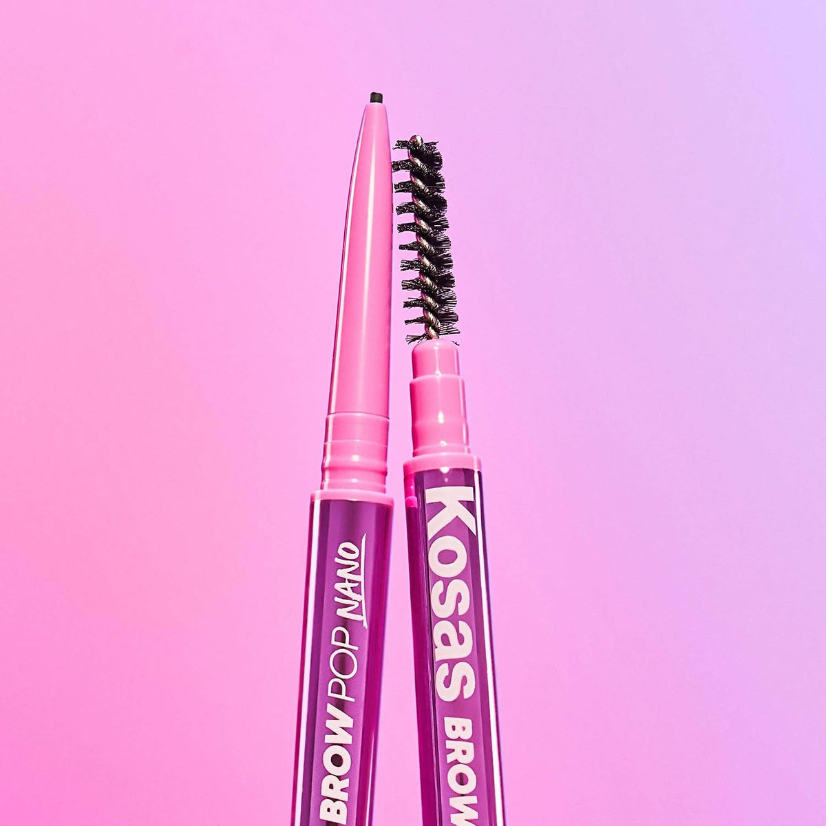 Kosas Brow Pop Nano Ultra-Fine 1mm Eyebrow Pencil with Spoolie, Taupe | Ultra-fine 1mm brow pencil with a spoolie to create precise, hair-like strokes for natural-looking definition.
