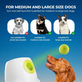 ALL FOR PAWS Automatic Dog Ball Launcher, Interactive Fetch Toy for Medium to Large Dogs, Rechargeable Pet Ball Thrower Machine for Outdoor Play, 6 Pcs 2.5-Inch Balls Included