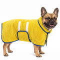 Dog Bathrobe, Super Absorbent for Small to Large Dogs, Dark Blue XL | Dog Robes with Soft Fleece, Warm & Cozy, Adjustable Fit, and Quick Drying Coat for Baths Swimming and Grooming