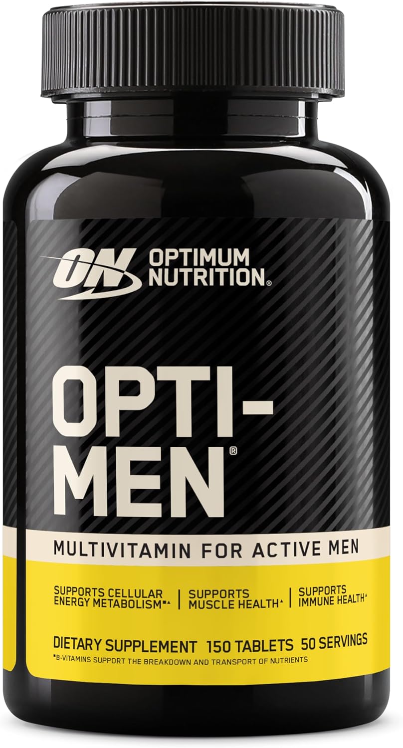 Optimum Nutrition Opti-Men, Vitamin C, Zinc and Vitamin D, E, B12 for Immune Support Mens Daily Multivitamin Supplement, 150 Count (Packaging May Vary)