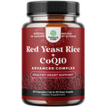 Red Yeast Rice with CoQ10 Supplement - Healthy Heart Support - 120 Ct | Red Yeast Rice 1200 mg - Advanced Complex for Energy & Antioxidant Support - GMP - Third Party Tested – 60 Servings