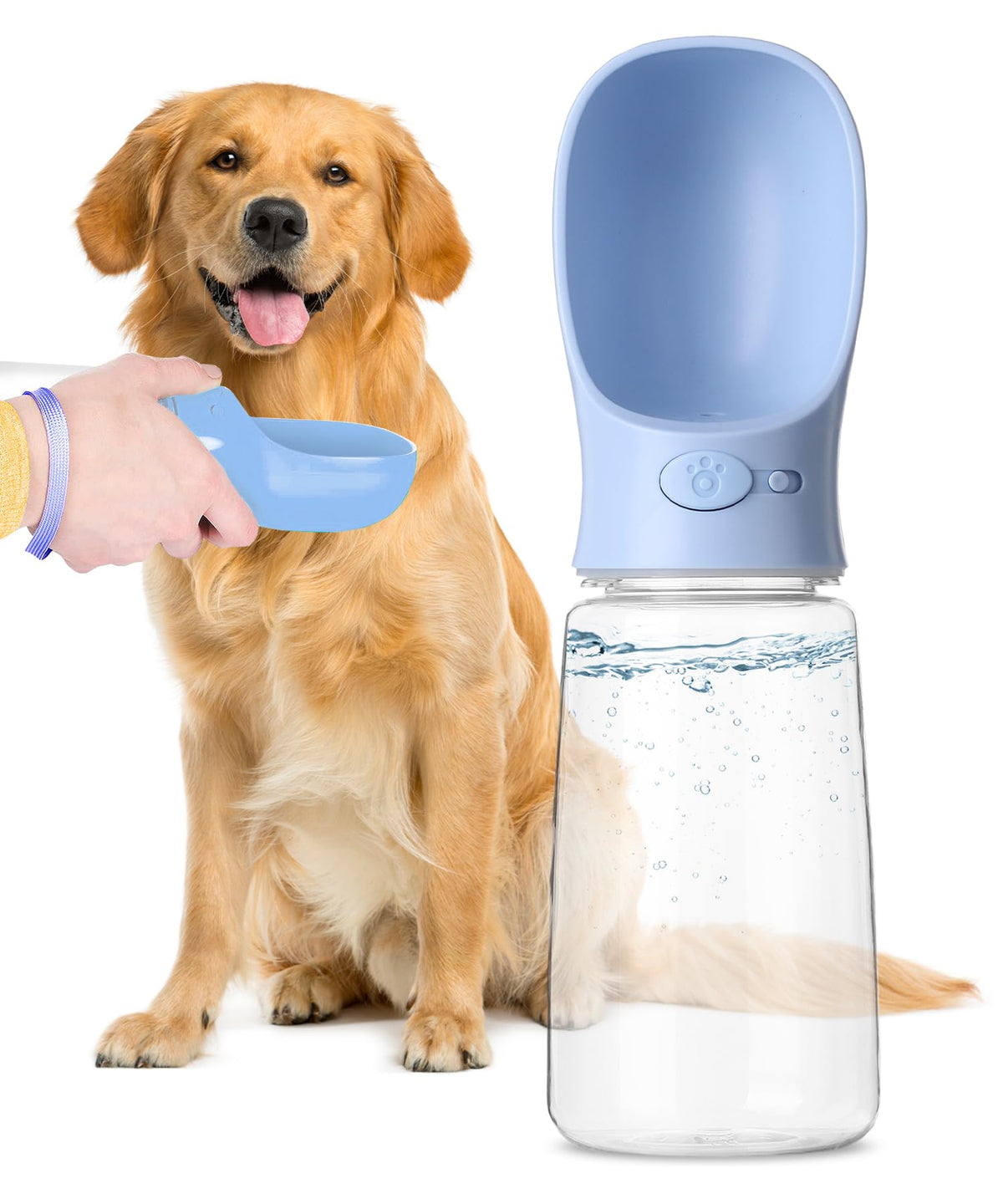 Mr. Pen- Portable Dog Water Bottle, 19 oz, Large | Leak Proof Puppy Water Dispenser with Drinking Feeder for Pets, Outdoor Walking, Hiking, Travel, Not Dishwasher Safe