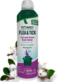 Vet’s Best Flea & Tick Home Spray for Cats – Plant-Based Flea and Tick Treatment with Cotton Spice Scent – Gentle Flea Mist for Indoor Use – Made in USA Natural Cat Flea Control – 32 oz