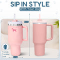 PUPROAR Pup Cup Dog Toy, Cute Birthday Gift for Girl Dogs, Plush Squeaky Puppy Present for Small, Medium & Large Breeds (Pink Peach Dust)