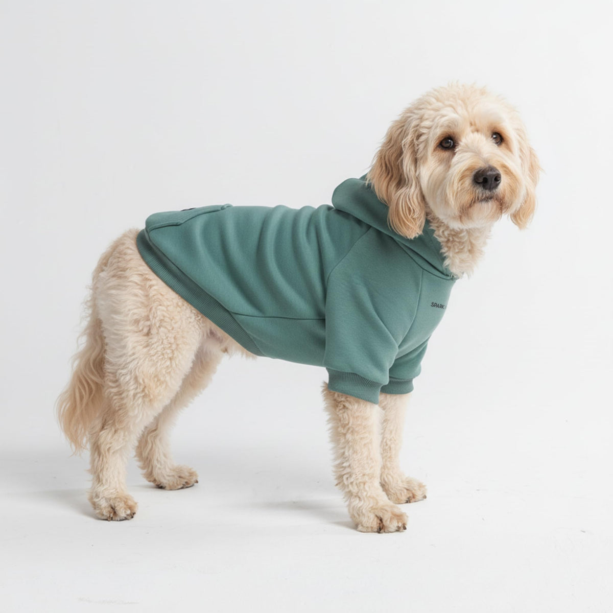 Spark Paws Dog Hoodie – Premium Dog Sweater for Small, Medium, and Large Dogs | Warm Outfits for French Bulldogs, Pitbull, Puppy, Winter Jacket Alternative - Alpine - L