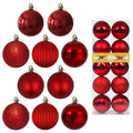 Rose Red 4.0" Large Christmas Balls - Christmas Tree Decoration Ornaments Shatterproof Hanging Balls for Birthday Halloween Holiday Wedding Decorations Set of 4pcs