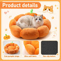 RattanView Cat Bed House Pet Cushion for Indoor Kitten Pet,Pumpkin