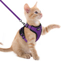rabbitgoo Cat Harness and Leash Set, Escape Proof Vest, Black | Soft Breathable Mesh, Easy Adjustable Fit, Snap Buckles, Sturdy Clip, Reflective Strips, for Small & Average Cats Walks, Xs
