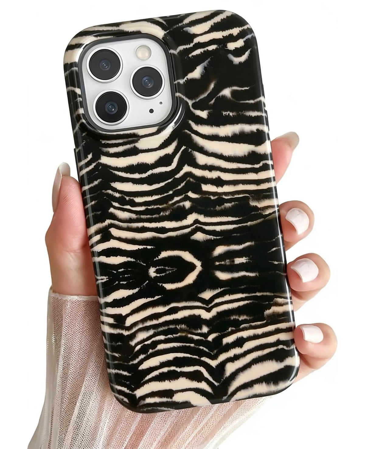 Compatible with iPhone 18 Pro Case,Animal Stylish Zebra Tiger Print Pattern Retro Phone Case Shockproof Double-Layer Drop-Resistant Protection,Zebra, for iPhone 18 Pro