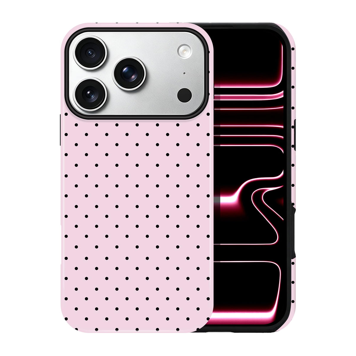 Polka Dot Pattern Phone Case for iPhone 13/14 6.1", Wine