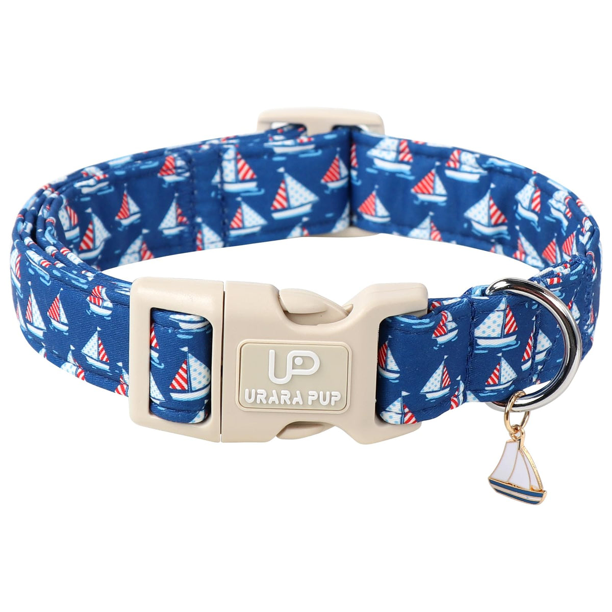 Fall Plaid Dog Collar with Maple Leaf Charm – Adjustable Autumn Checkered Dog Collar for Small Medium Large Dogs, Soft Cotton Puppy Collars with Quick Release Buckle and Metal D-Ring