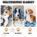 Rezutan 1 Pack 3 Blankets for Dogs, Dog Blanket for Large & Medium Pet Cat, Premium Soft Fluffy Suitable for Dog Kennels & Beds, Sofas, Gifts Puppy Essentials, 41x31inch, Gray/Blue/Beige
