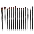 Jessup Makeup Brushes Set Premium Synthetic Powder Foundation Highlight Concealer Eyeshadow Blending Eyebrow Liner Spoolie Brush Set Black 21pcs T271