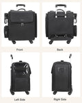 Relavel Rolling Makeup Train Case, Hairstylist Traveling Bag with 4 Wheels, Heat Insulation Full Layer, Adjustable Dividers, Hair Tools and Cosmetics Storage Organizer Trolley Suitcase Makeup Cart