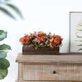 Dahey Artificial Flowers in Wood Box, Fall Centerpieces for Table Decor