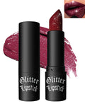 Glitter Frosted Lipstick, Matte Metallic Lip Gloss, Halloween Gothic Makeup