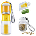 Cibaabo Dog Water Bottle with Food Container & Poop Bag Holder, Travel Water Bowl, Portable Pet Dispenser, Dog Gifts Stuff Accessories Items, Puppy Essentials for Yorkie Chihuahua Walking Hiking