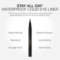 stila Waterproof Liquid Eye Liner, Stay All Day Makeup with Fine Brush Tip Lasting Satin Finish, Smudge-Proof & Transfer-Resistant