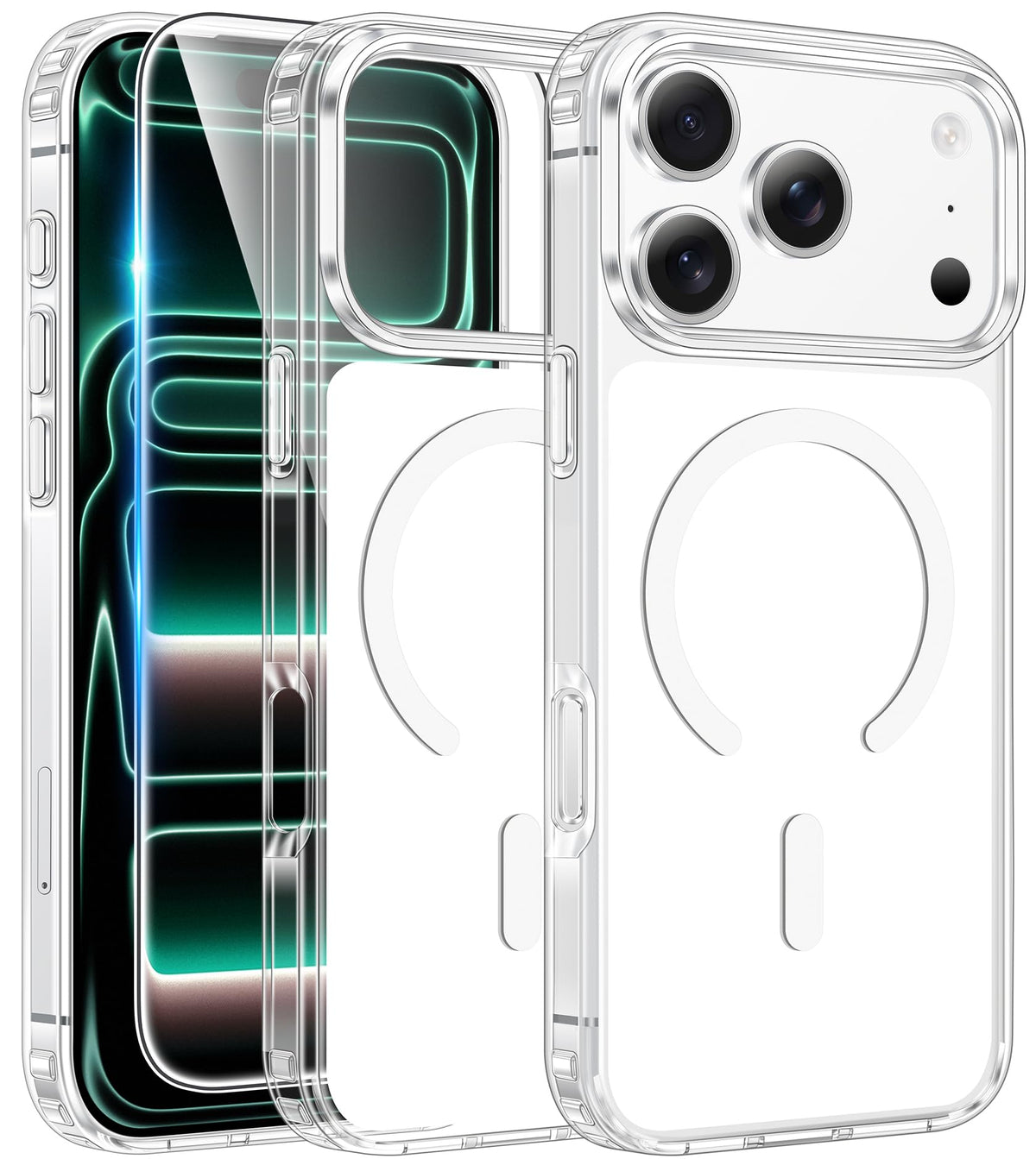 FNTCASE for iPhone 18 Pro Max Case / 17 Pro Max Clear Case Fit for Magsafe