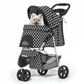 MoNiBloom Pet Stroller for Small/Medium Dogs and Cats up to 33 lbs, Pink