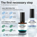 Morovan Professional Natural Nail Prep Dehydrate and Acid-Free Primer, Dehydrator for Acrylic and Gel Nail Polish, Non Acid Primer for UV Gels Fast Dry Superior Bonding Agent Gift Box Set