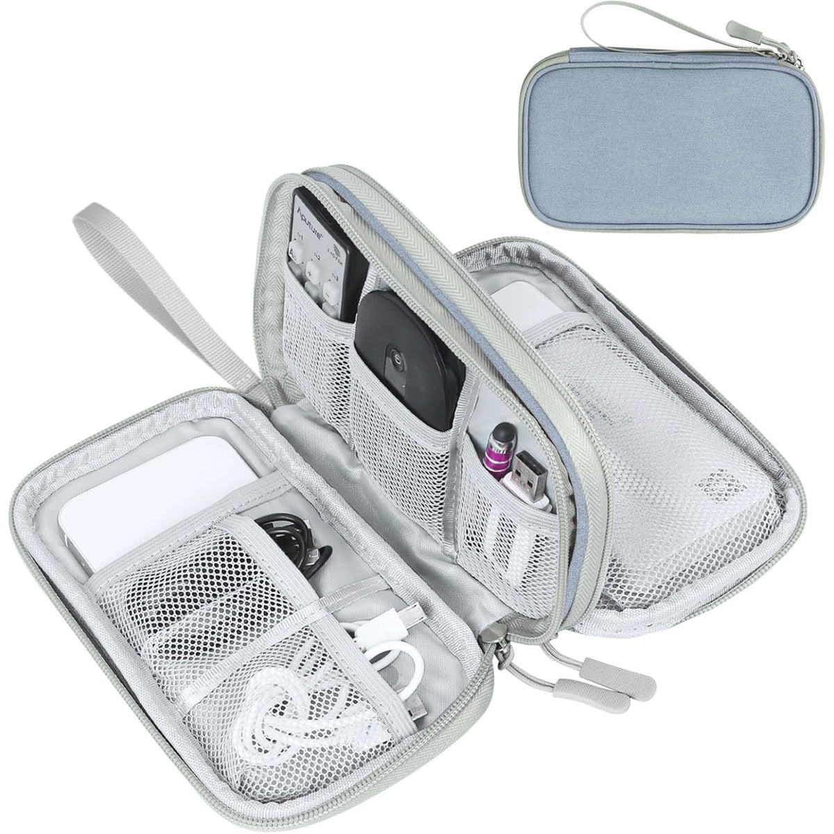 FYY Electronic Organizer, Travel Tech Pouch Bag, Cable Organizer Black