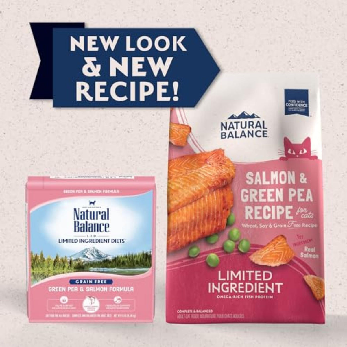 Natural Balance Limited Ingredient Adult Grain-Free Dry Cat Food - Balanced Nutrition - Soy-Free, Corn-Free Limited Ingredient Formula - 10 lb - Salmon & Green Pea Recipe