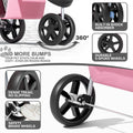 MoNiBloom Pet Stroller for Small/Medium Dogs and Cats up to 33 lbs, Pink