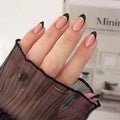 Halloween Long Stiletto Press on Nails Glossy Purple Glitter Acrylic False Nails 24Pcs Sparkly Fake Nail Black Bats Gel Glue on Nail French Tips Stick on Fingernails for Coquette Women Girls