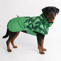 Spark Paws Dog Raincoat, Waterproof Windproof Rain Jacket, for Small Medium Large Extra Large Dogs, Reflective Breathable Full-Body Coverage Dry Suit - Neon White Navy Blue, 2XL
